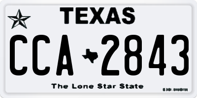 TX license plate CCA2843