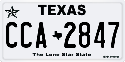 TX license plate CCA2847