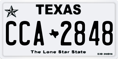 TX license plate CCA2848