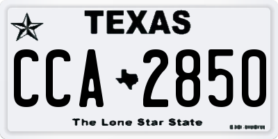 TX license plate CCA2850