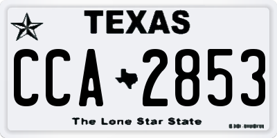 TX license plate CCA2853
