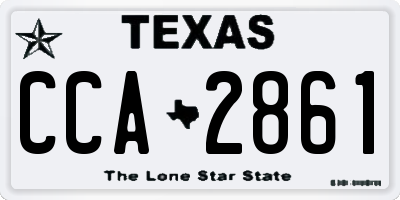 TX license plate CCA2861