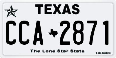 TX license plate CCA2871