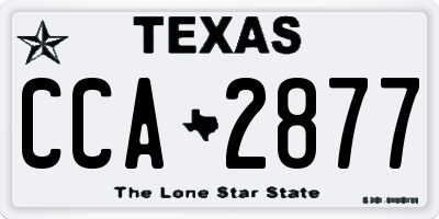 TX license plate CCA2877
