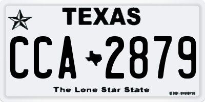 TX license plate CCA2879