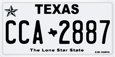 TX license plate CCA2887