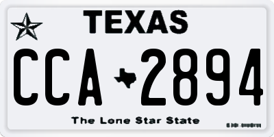 TX license plate CCA2894