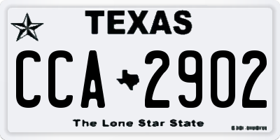 TX license plate CCA2902