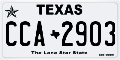 TX license plate CCA2903