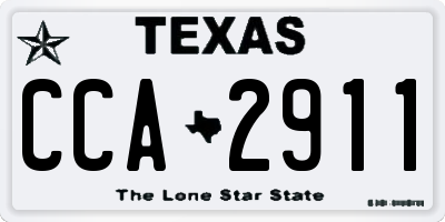 TX license plate CCA2911