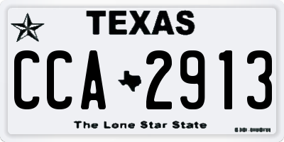 TX license plate CCA2913