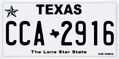 TX license plate CCA2916