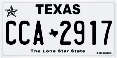 TX license plate CCA2917