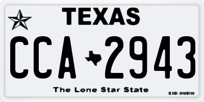 TX license plate CCA2943