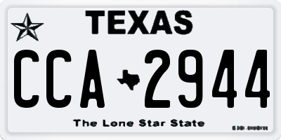 TX license plate CCA2944