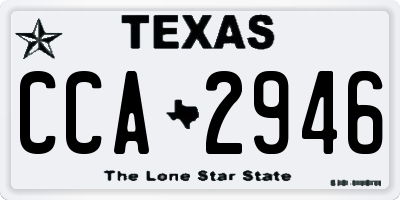 TX license plate CCA2946