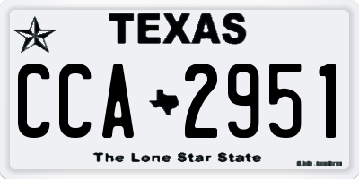 TX license plate CCA2951