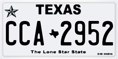 TX license plate CCA2952