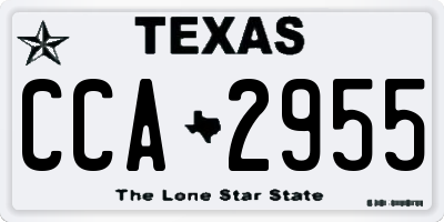 TX license plate CCA2955