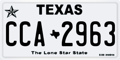 TX license plate CCA2963