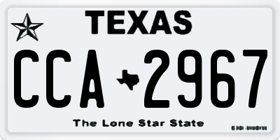 TX license plate CCA2967