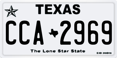 TX license plate CCA2969