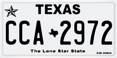 TX license plate CCA2972