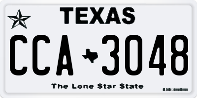 TX license plate CCA3048