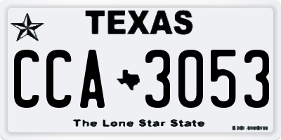 TX license plate CCA3053