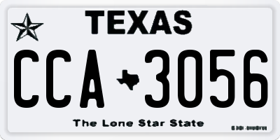 TX license plate CCA3056