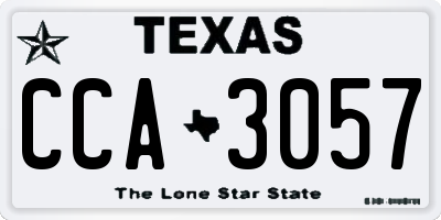 TX license plate CCA3057