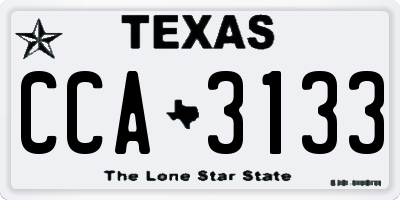 TX license plate CCA3133