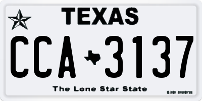 TX license plate CCA3137