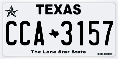 TX license plate CCA3157