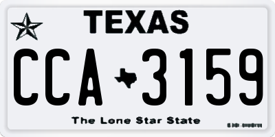 TX license plate CCA3159