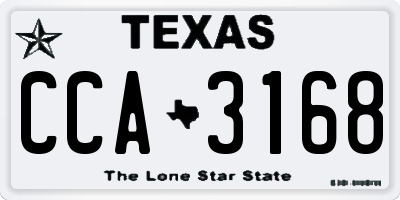 TX license plate CCA3168