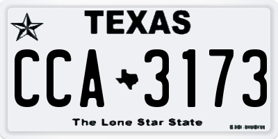 TX license plate CCA3173
