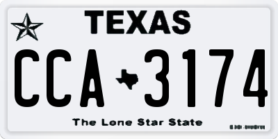 TX license plate CCA3174