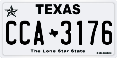 TX license plate CCA3176