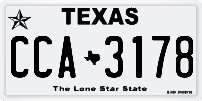 TX license plate CCA3178