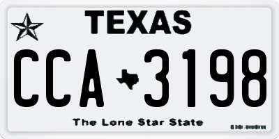 TX license plate CCA3198