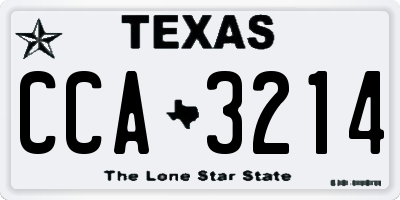 TX license plate CCA3214