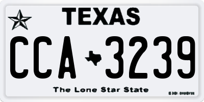 TX license plate CCA3239