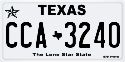 TX license plate CCA3240