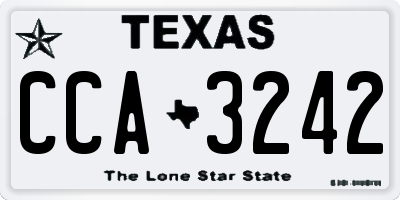 TX license plate CCA3242