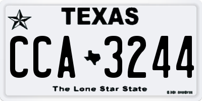 TX license plate CCA3244