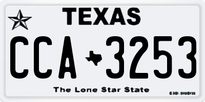 TX license plate CCA3253