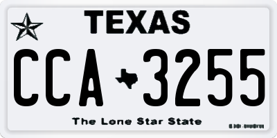TX license plate CCA3255