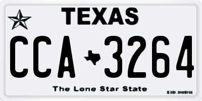 TX license plate CCA3264