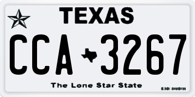 TX license plate CCA3267